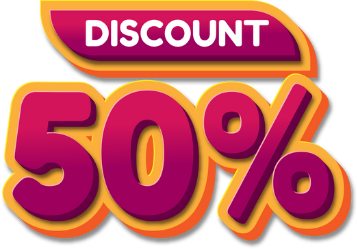 3d text discoun50%